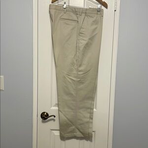 Men's Classic Tan Chino Pants, Size 40 with a 30 inch inside leg